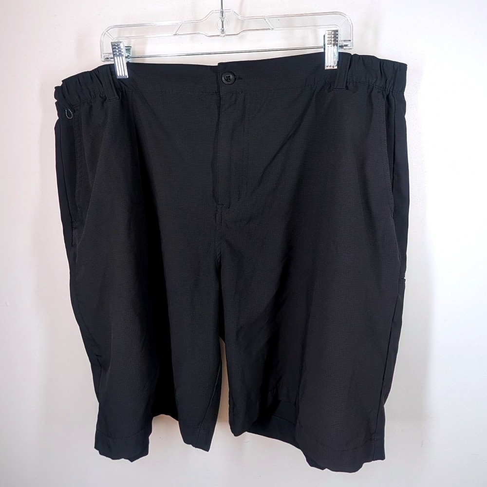 Eddie‎ Bauer Mens XXL Black Horizon Ripstop Performance Hiking Shorts Elastic - Picture 2 of 7